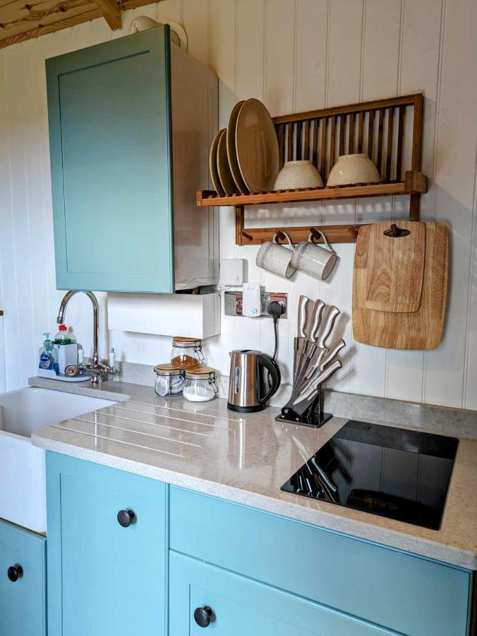 Romantic Nature Retreat, Luxury Glamping & Stargazing Views - Dragonfly Shepherd Hut Yarpole Exterior foto